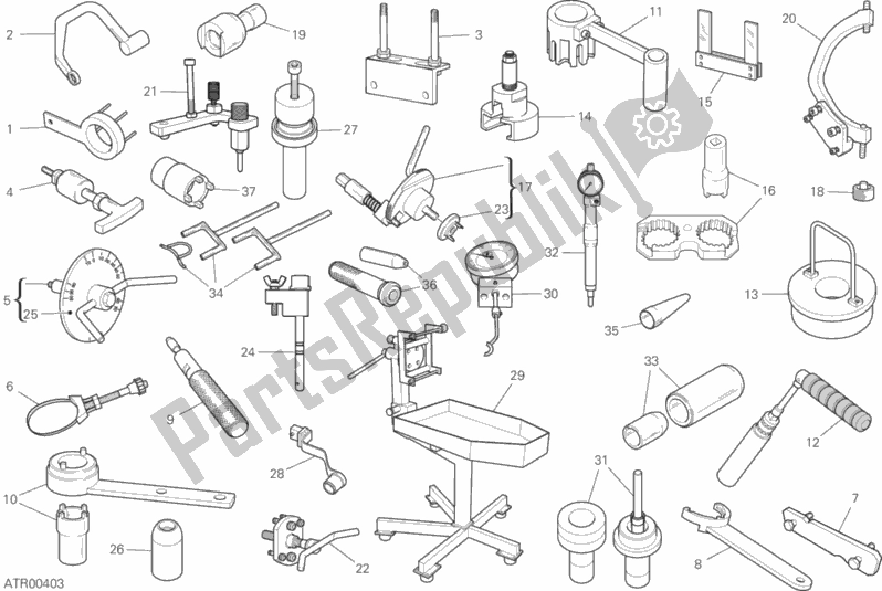 All parts for the 001 - Workshop Service Tools of the Ducati Multistrada 950 S USA 2020